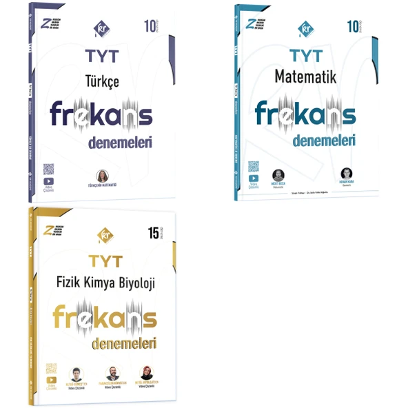 Kr Akademi 2025 Tyt Türkçe + Matematik + Fen Frekans Denemeleri Seti 3 Kitap