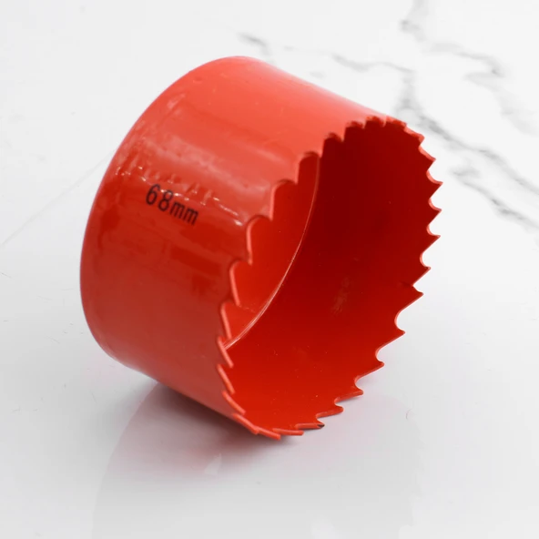 Bi Metal Panç Ø 68 mm Delik Açma Alçıpan Ahşap Pvc Delme Testeresi Adaptörsüz 1 Adet - 6