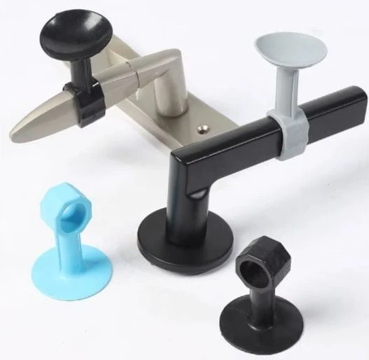 Renkli Vantuzlu Geçmeli Kapı Kolu Stoper 4lü Set - 5