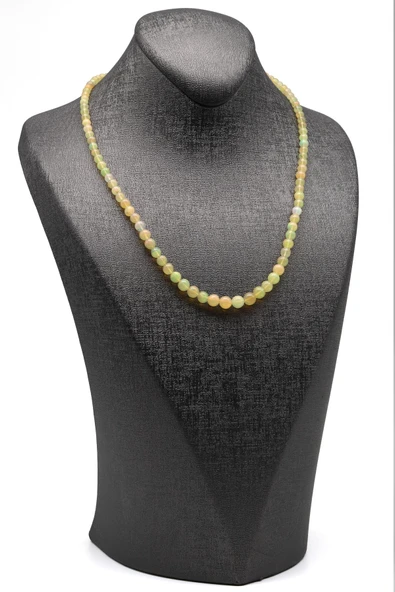 Etiyopya Opal Doğal Taş 925 Ayar Gümüş Bileklik - 2