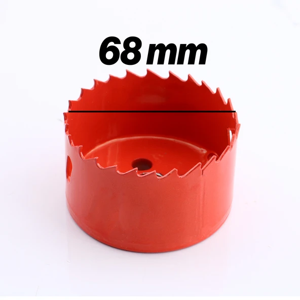 Bi Metal Panç Ø 68 mm Delik Açma Alçıpan Ahşap Pvc Delme Testeresi Adaptörsüz 1 Adet - 2