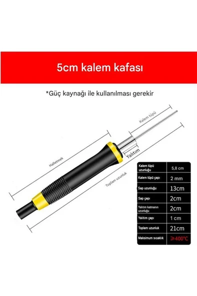 Köpük, Strafor Kesici Elektrikli Sıcak Bıçak, Tel Uzunluğu 5cm - 6