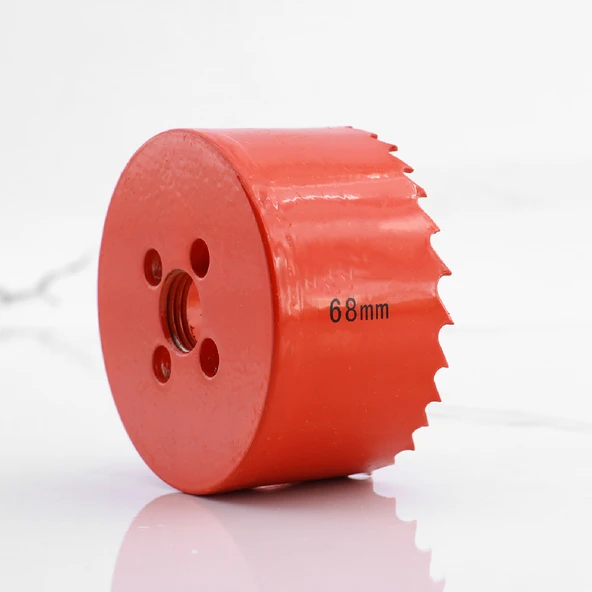 Bi Metal Panç Ø 68 mm Delik Açma Alçıpan Ahşap Pvc Delme Testeresi Adaptörsüz 1 Adet - 5