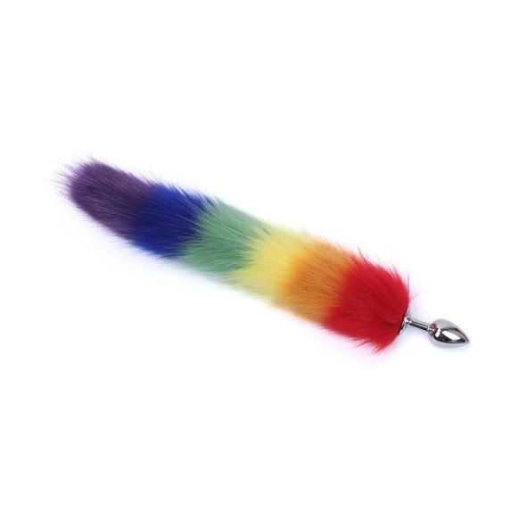 Tilki Kuyruk Anal Plug Rainbow - 2