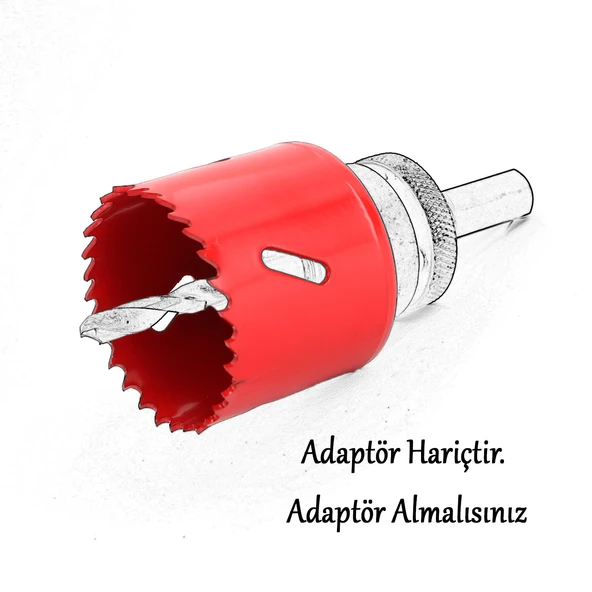 Bi Metal Panç Ø 68 mm Delik Açma Alçıpan Ahşap Pvc Delme Testeresi Adaptörsüz 1 Adet - 3