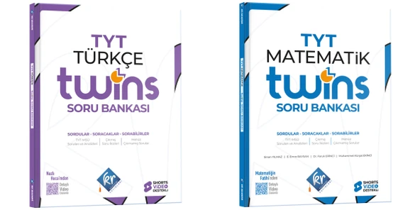 Kr Akademi 2025 Tyt Matematik + Türkçe Twins Soru Bankası Seti 2 Kitap