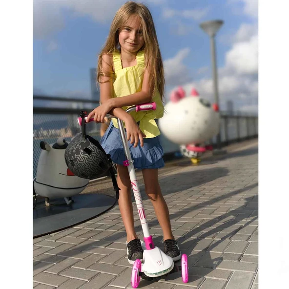 Evo 3 Tekerlekli Colour Burst Işıklı Beyaz Scooter - 6