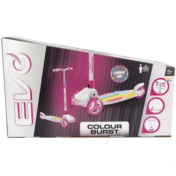 Evo 3 Tekerlekli Colour Burst Işıklı Beyaz Scooter - 7
