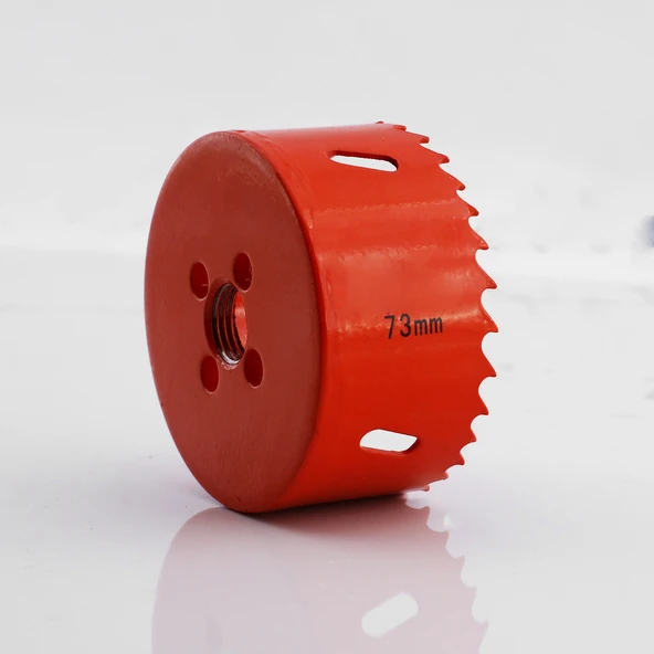 Bi Metal Panç Ø 73 mm Delik Açma Alçıpan Ahşap Pvc Delme Testeresi Adaptörsüz 1 Adet - 6