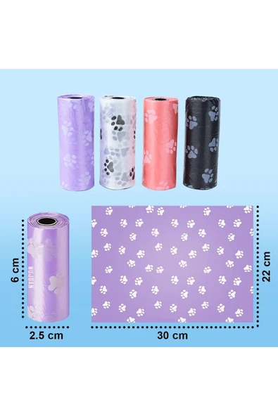 Pribor Kedi Köpek Dışkı Kaka Poşeti 4 Lü / Hazneli Kedi Kumu Küreği Içinde Uygundur - 3