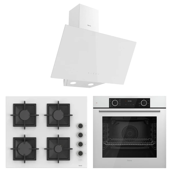 Ferre Fryart Sc serisi Beyaz 3'lü Ankastre Set ( xe63cb-sc206-d078 ) ürün görseli 1