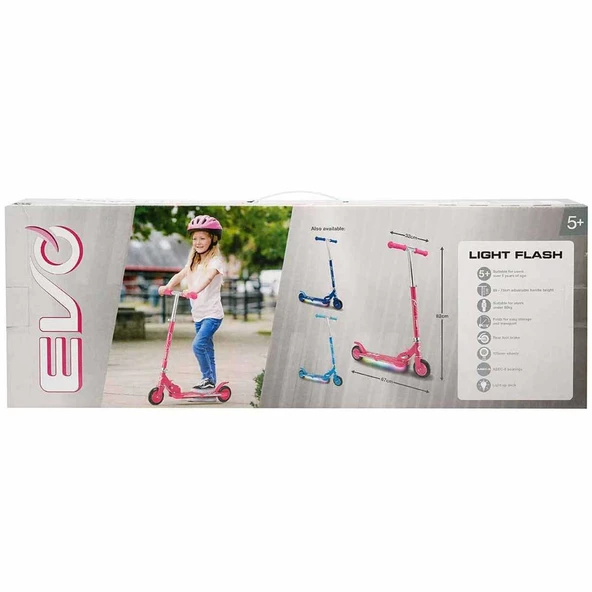 Evo 2 Tekerlekli Flash Işıklı Pembe Scooter - 8