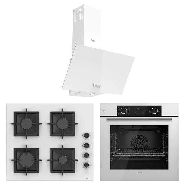 Ferre Fryart Sc serisi Beyaz 3'lü Ankastre Set ( xe63cb-sc206-d087 ) ürün görseli 1