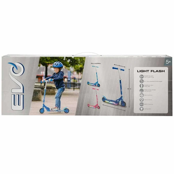 Evo 2 Tekerlekli Flash Işıklı Mavi Scooter - 6