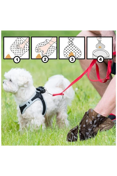 Pribor Kedi Köpek Dışkı Kaka Poşeti 4 Lü / Hazneli Kedi Kumu Küreği Içinde Uygundur - 5