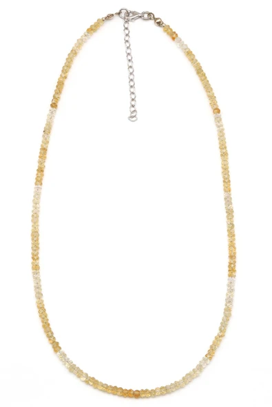 Sitrin Doğal Taş 925 Ayar Gümüş Kolye