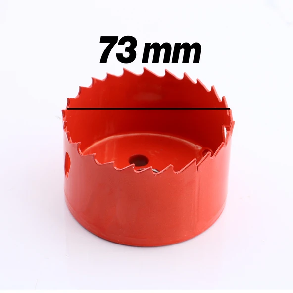 Bi Metal Panç Ø 73 mm Delik Açma Alçıpan Ahşap Pvc Delme Testeresi Adaptörsüz 1 Adet - 2