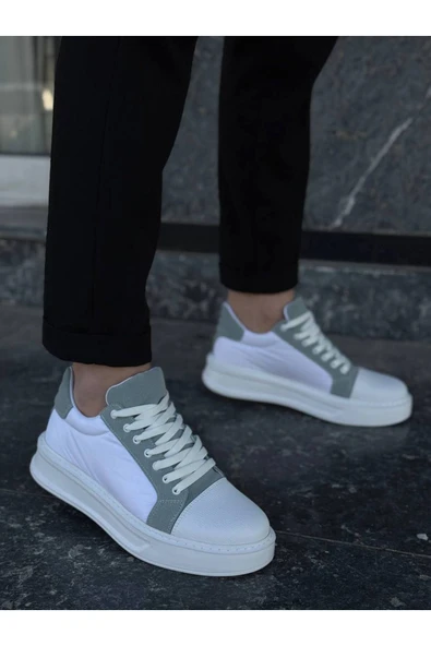 Erkek AyakkabıKB-X46 Kuback Beyaz Bebe Mavi Yüksek Beyaz Taban Günlük Spor Ayakkabı - Resim 2