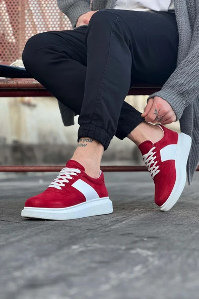 Wagoon WG011 Kırmızı Süet Erkek Casual Ayakkabı - 6