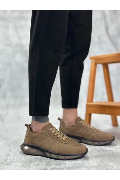 Erkek Ayakkabı BA0324 İçi Dışı Hakiki Deri Rahat Taban Kahverengi Sneakers Casual Erkek Ayakkabı - Resim 2