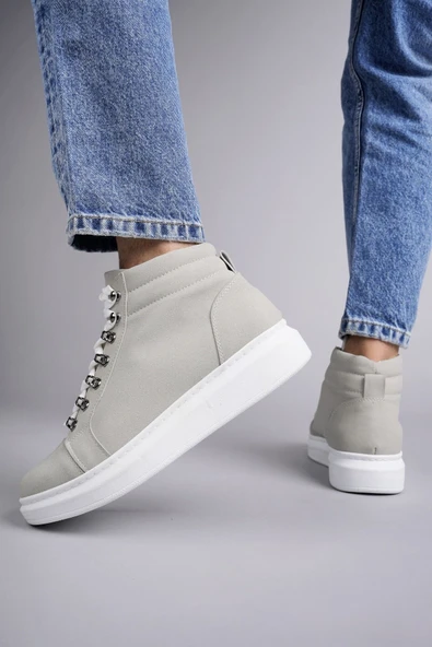 SLW206 Ottawa Bağcıklı Süet Erkek Günlük Spor Bot BT Gri - Resim 4