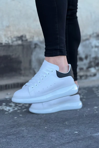 Wagoon WG095 Beyaz Siyah Erkek Casual Ayakkabı - Resim 2