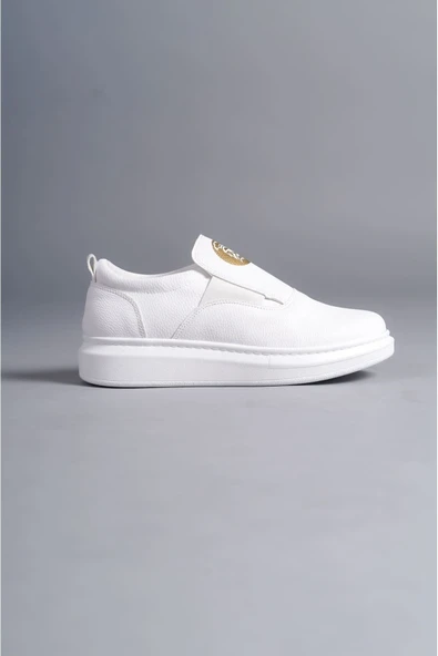 SLW161 Hippo Bağcıksız Cilt Erkek Günlük Sneaker Ayakkabı BT Beyaz ürün görseli 1