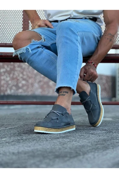 Wg015 Gri Erkek Casual Ayakkabı - Resim 2