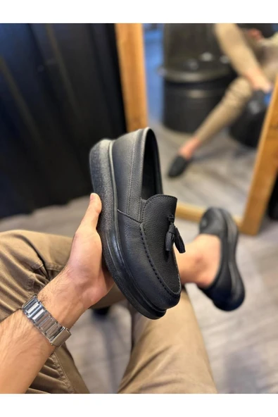 Knack Günlük Spor Klasik Ayakkabı 818 Siyah (Siyah Taban) - Resim 2