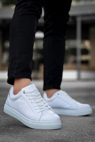 KB-BX1  Kuback Beyaz Cilt Yüksek Beyaz Taban Günlük Erkek Ayakkabı ürün görseli 1