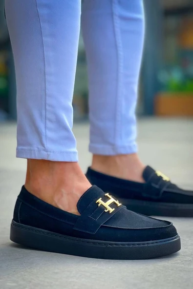 KB-027  Kuback Bağcıksız Kömür Süet H Günlük Erkek Ayakkabı ürün görseli