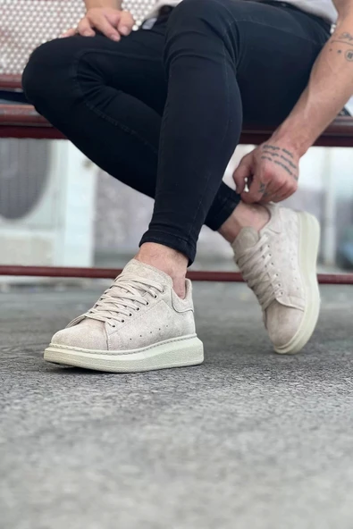 Wg096 Bej Süet Günlük Erkek Casual Ayakkabı - 2