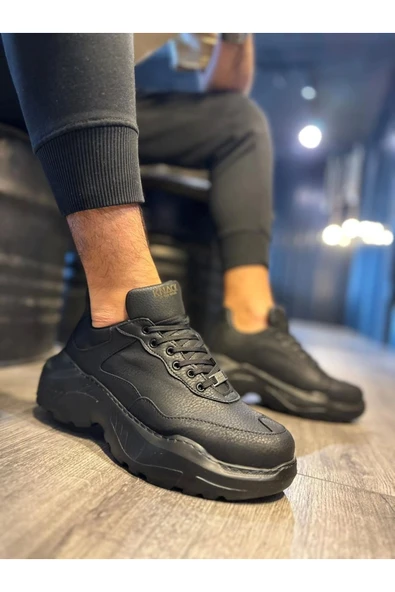 Knack Yüksek Taban Günlük Ayakkabı N75 Siyah (Siyah Taban) ürün görseli 1