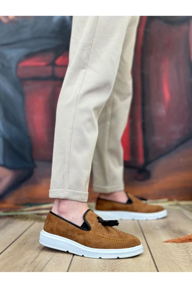 BA0005 Bağcıksız Yüksek Taban Klasik Püsküllü Corcik Erkek Ayakkabı - Resim 3