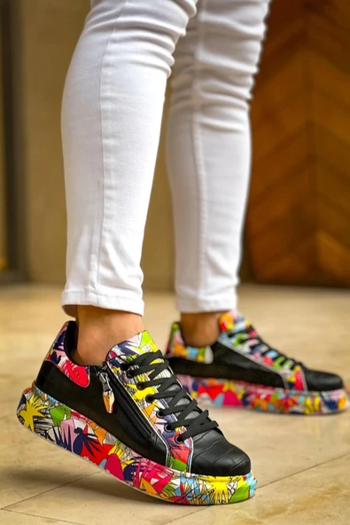 KB-02  Kuback Bağcıklı Crocodile Siyah Kırmızı Günlük Erkek Ayakkabı - Resim 4