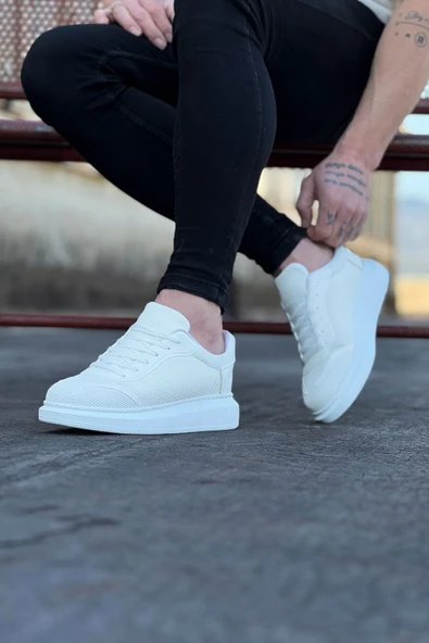 Erkek AyakkabıWagoon WG019 Beyaz Triko Erkek Casual Ayakkabı