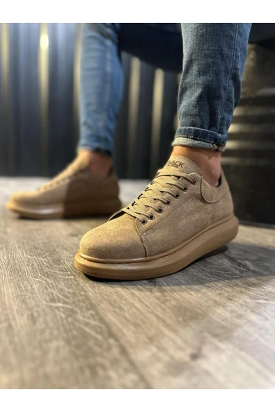 Knack Yüksek Taban Günlük Ayakkabı 044 Camel (Süet) - Resim 2