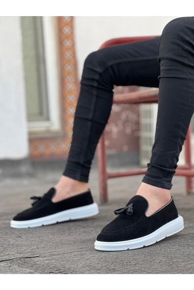 BA0005 Bağcıksız Yüksek Taban Klasik Süet Kemerli Püsküllü Corcik Erkek Ayakkabı ürün görseli 1