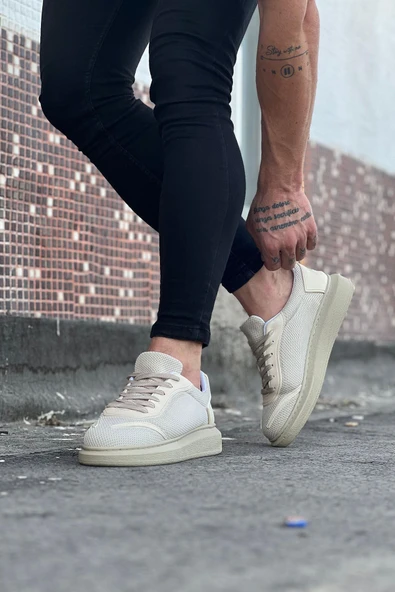 Erkek AyakkabıWagoon WG019 Bej Triko Erkek Casual Ayakkabı
