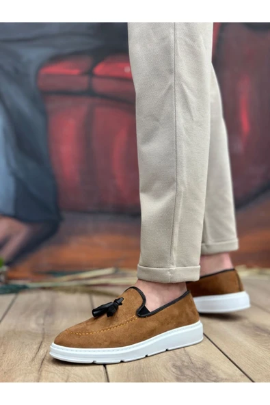 BA0005 Bağcıksız Yüksek Taban Klasik Püsküllü Corcik Erkek Ayakkabı ürün görseli 1