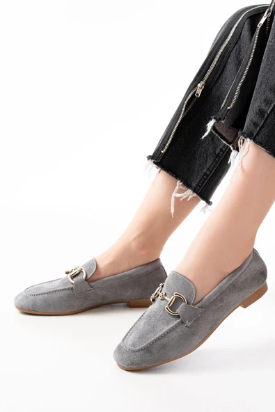 303 Bej Toka Aksesuarlı Günlük Kadın Babet - Resim 2