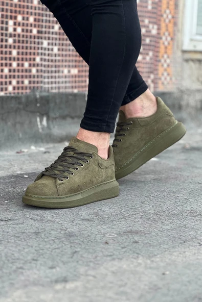 Wagoon WG096 Haki Süet Günlük Erkek Casual Ayakkabı - Resim 2
