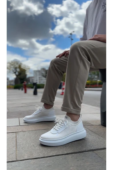 BA0812 Özel Örme Triko Tarz Beyaz Renk Spor Ayakkabı - Resim 6