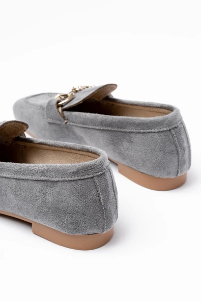 303 Bej Toka Aksesuarlı Günlük Kadın Babet - Resim 5