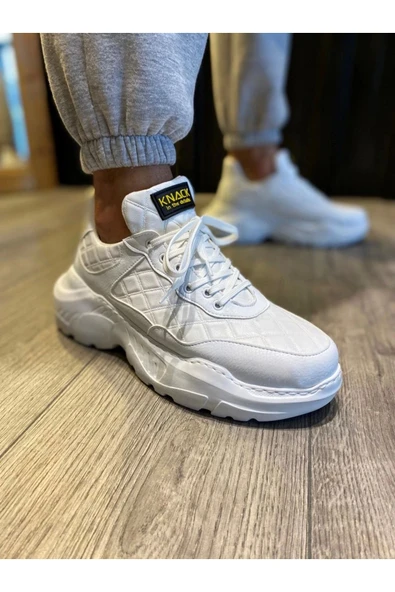 K&a Yüksek Taban Günlük Ayakkabı N75 Kapitone Beyaz ürün görseli
