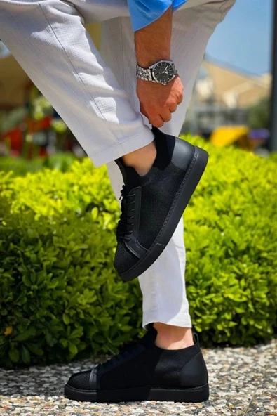 Kb-112 Kuback Siyah Siyah Tabantriko Bağcıklı Günlük Erkek Ayakkabı - Resim 4