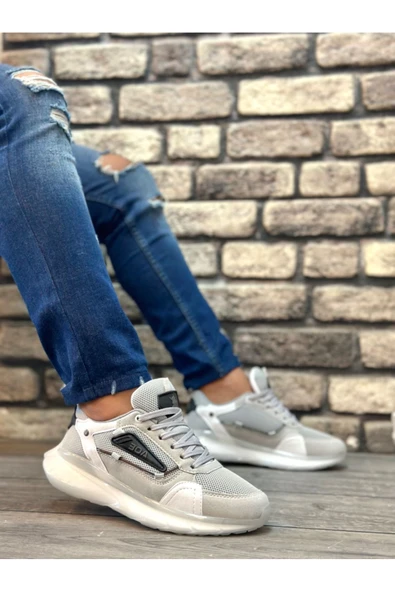 BA0313 Balon Taban Rahat Casual Gri Erkek Ayakkabısı - 3