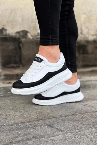 Wagoon WG507 Beyaz Siyah Beyaz Erkek Ayakkabı - Resim 3