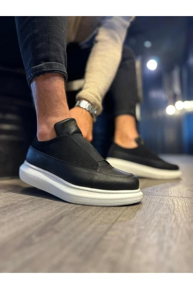 Knack Sneakers Ayakkabı 911 Siyah (Beyaz Taban) - 2