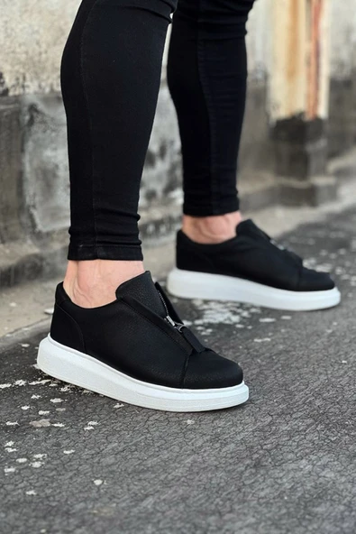 Wagoon WG010 Siyah Cilt Erkek Casual Ayakkabı ürün görseli 1